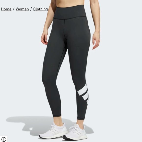 NWT ADIDAS BELIEVE THIS 2.0 LOGO 7/8 LEGGINGS - Picture 1 of 4
